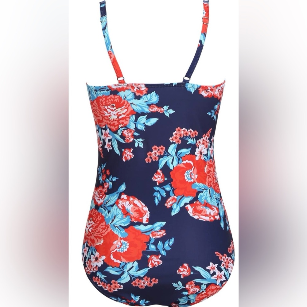 Ekouaer - NWT - Tropical Floral Women's One Piece Swimsuit - Picture 6 of 6